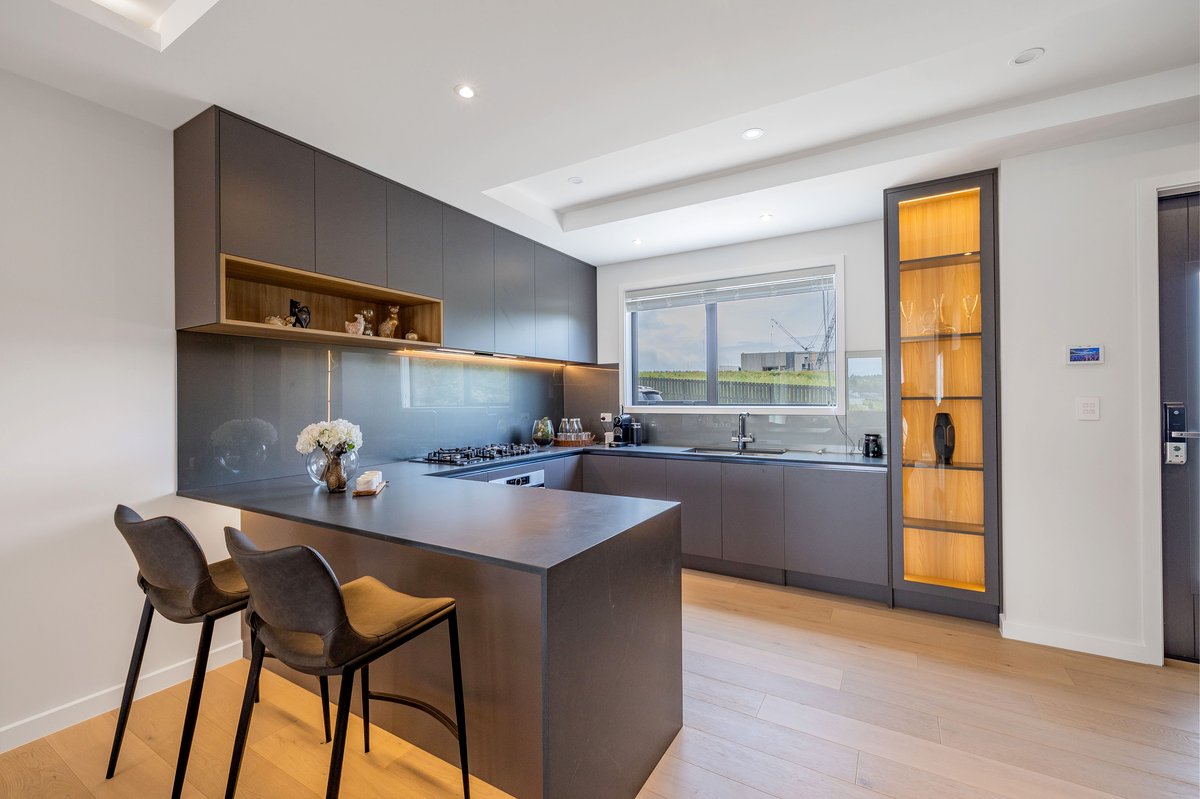 Kitchen with island bench in a Concord home